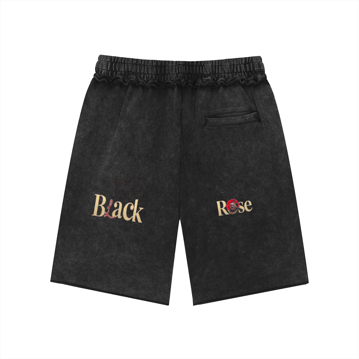 Unisex Mineral Wash Raw Edge Shorts