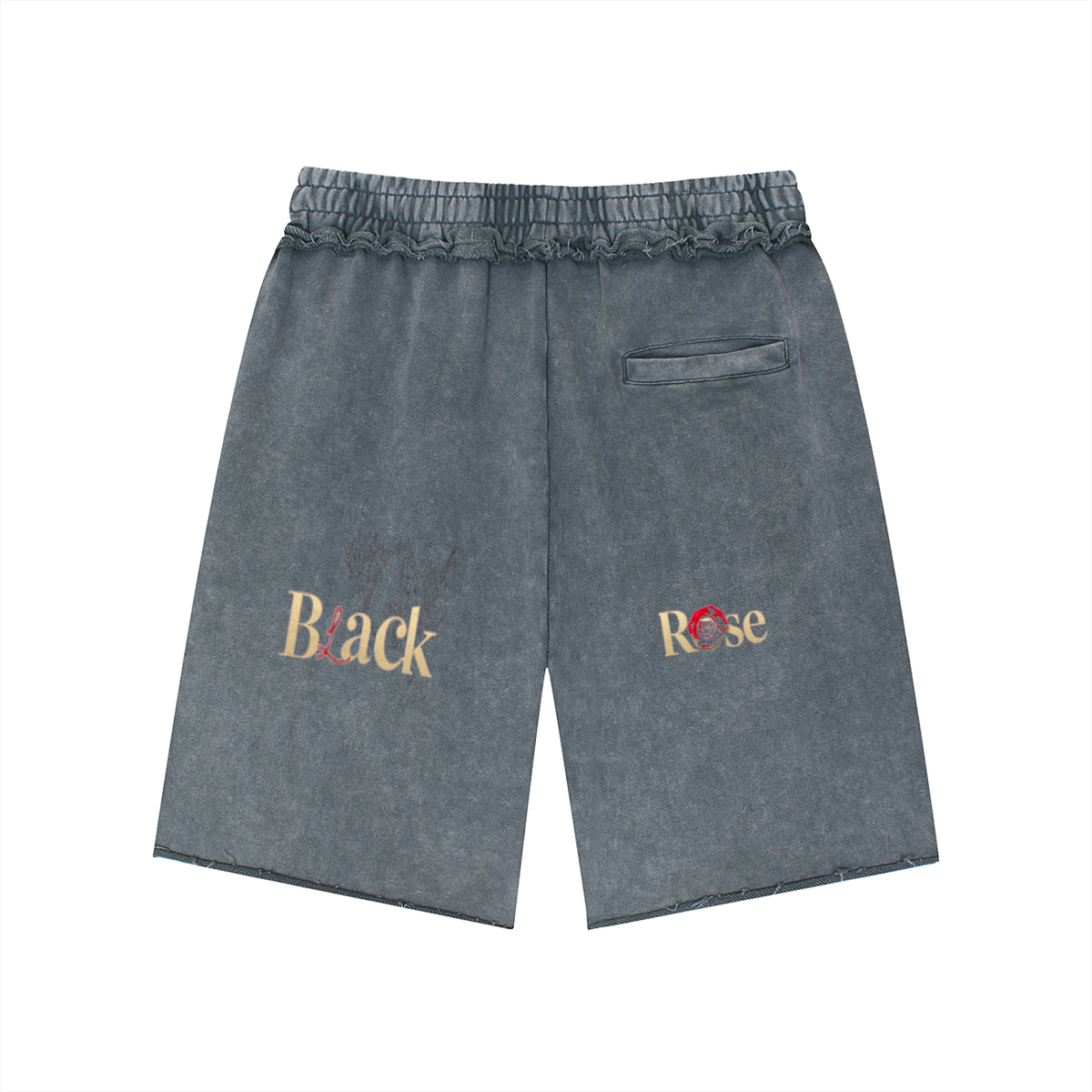 Unisex Mineral Wash Raw Edge Shorts