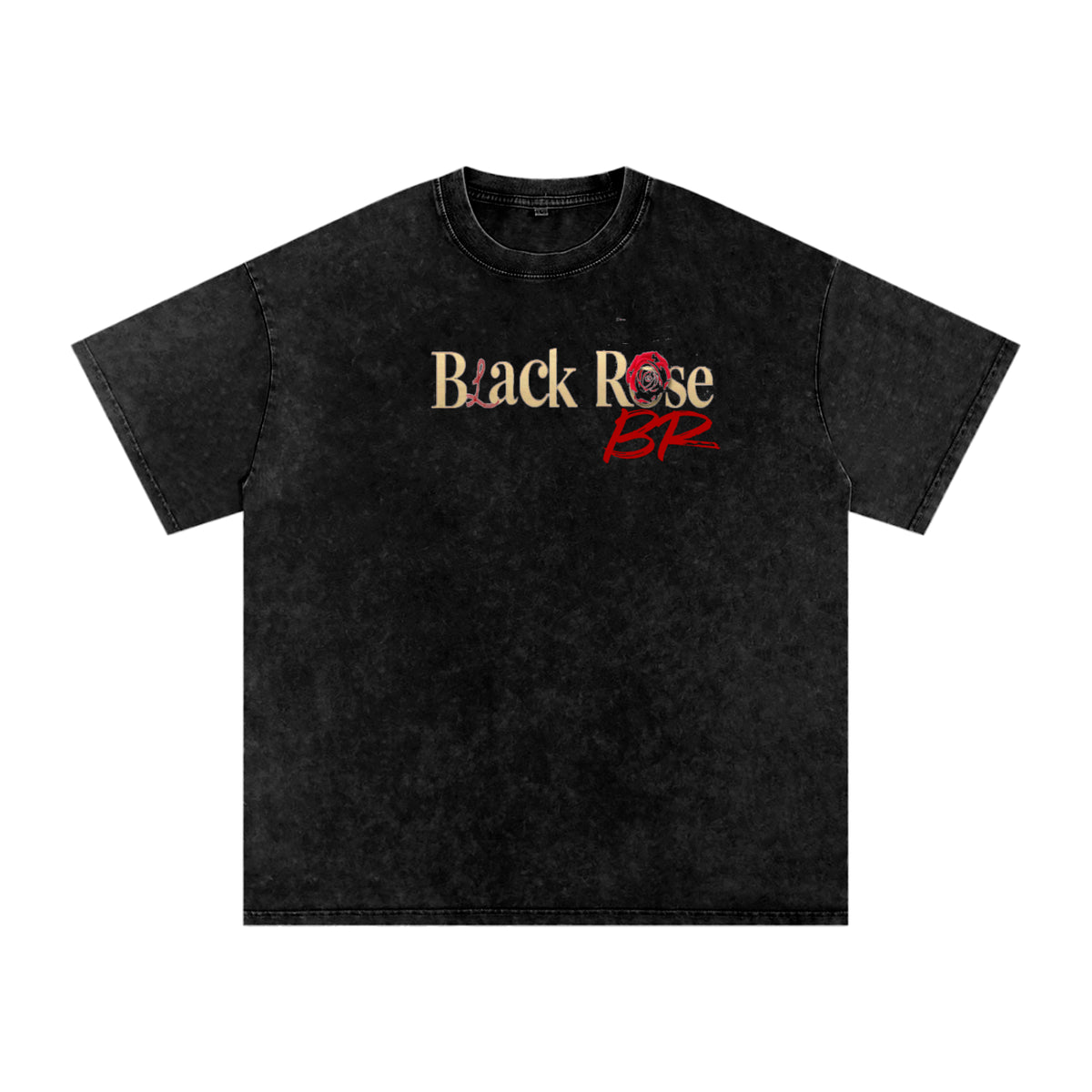 Black rose Washed Oversized Cotton T-Shirt