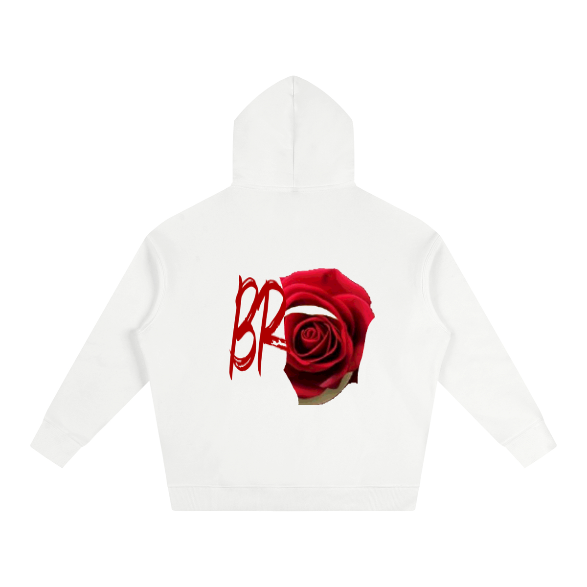 Black rose Oversize Fleeced Hoodie