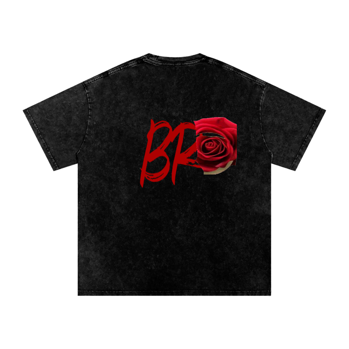 Black rose Washed Oversized Cotton T-Shirt