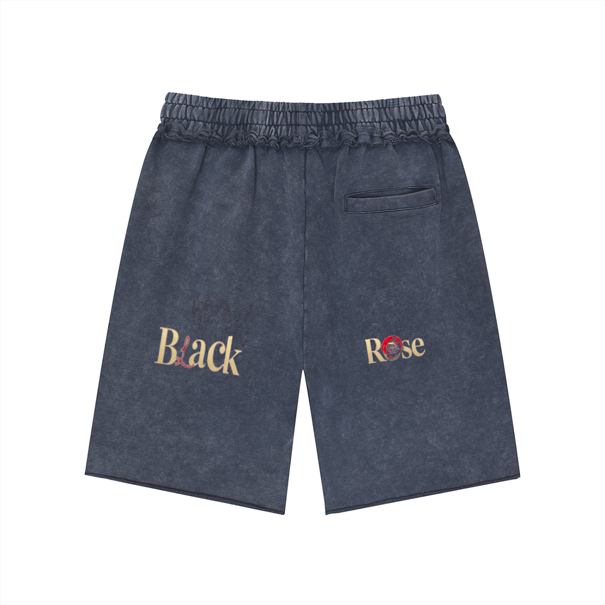 Unisex Mineral Wash Raw Edge Shorts