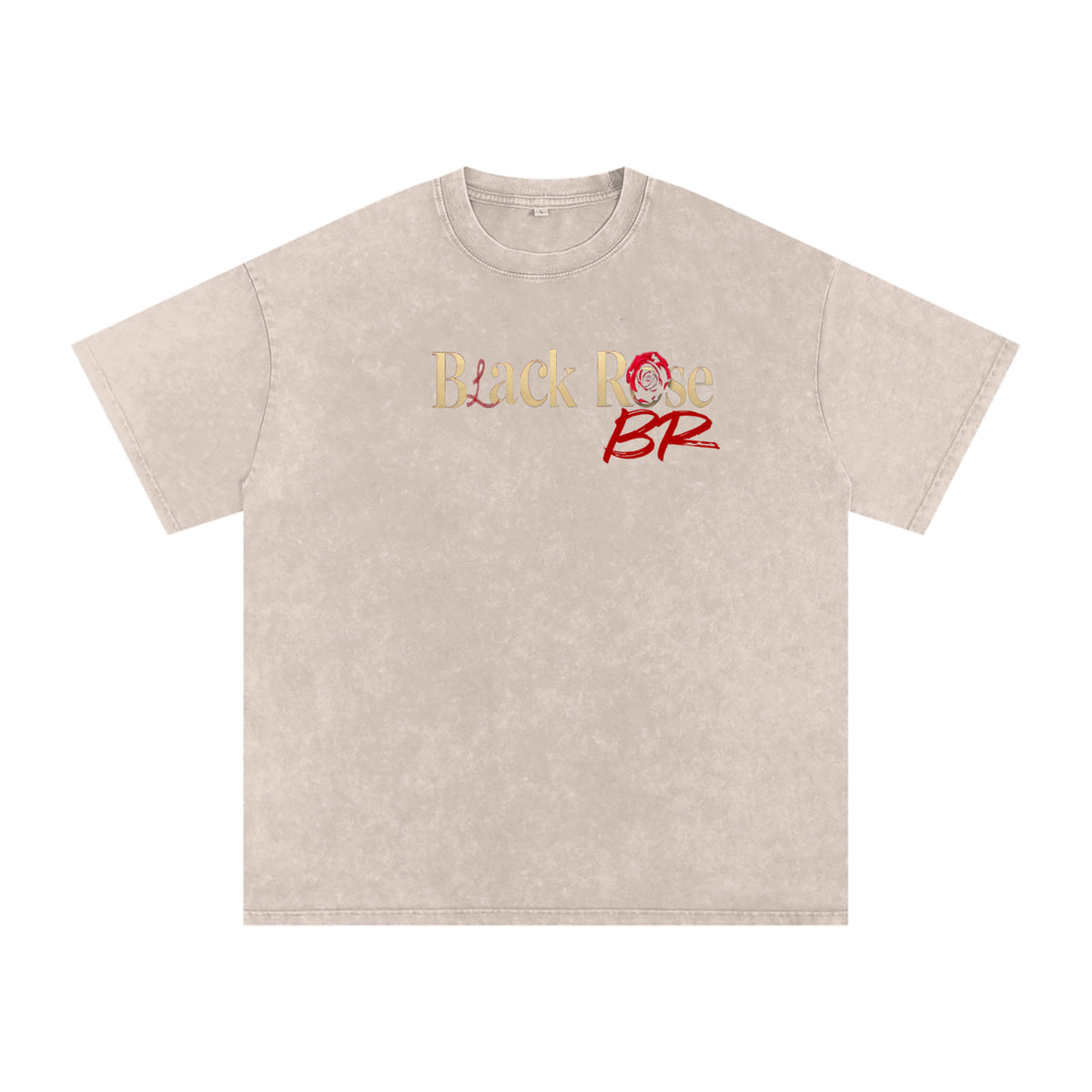 Black rose  Washed Oversized Cotton T-Shirt