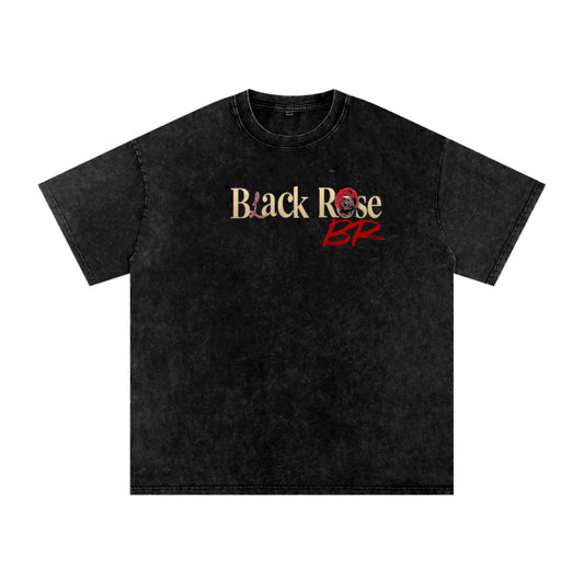Black rose  Washed Oversized Cotton T-Shirt