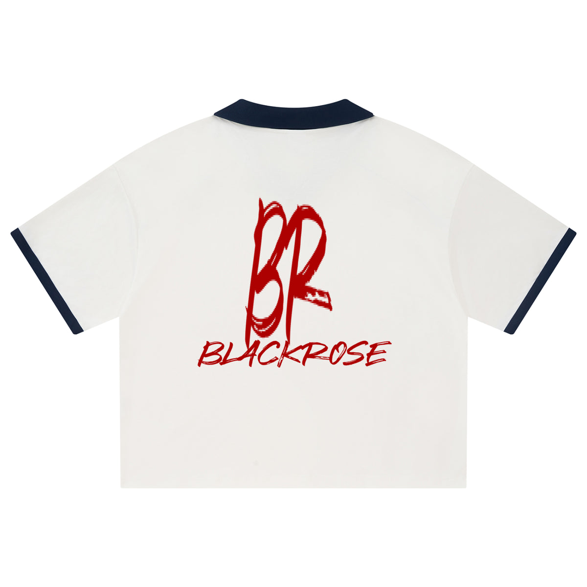 Black rose Collared Piping Boxy Soccer Jersey