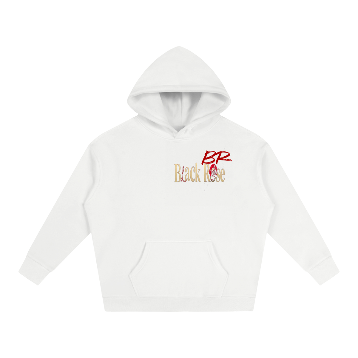 Black rose Oversize Fleeced Hoodie