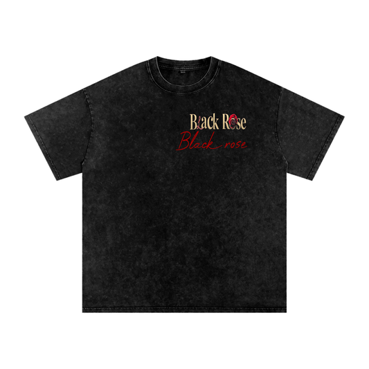Black rose Washed Oversized Cotton T-Shirt